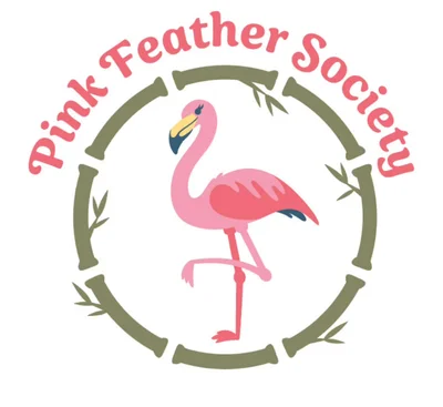 The Pink Feather Mahjong Society logo