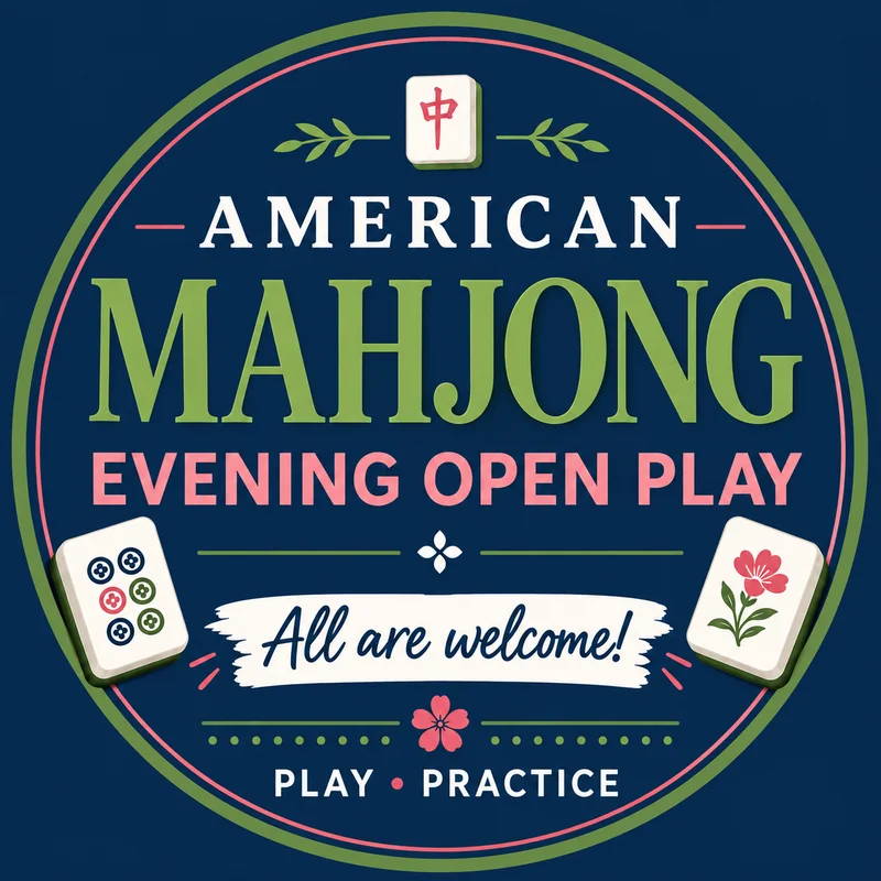 American Mahjong Open Play - October 28th, 2026 Wednesday Evening