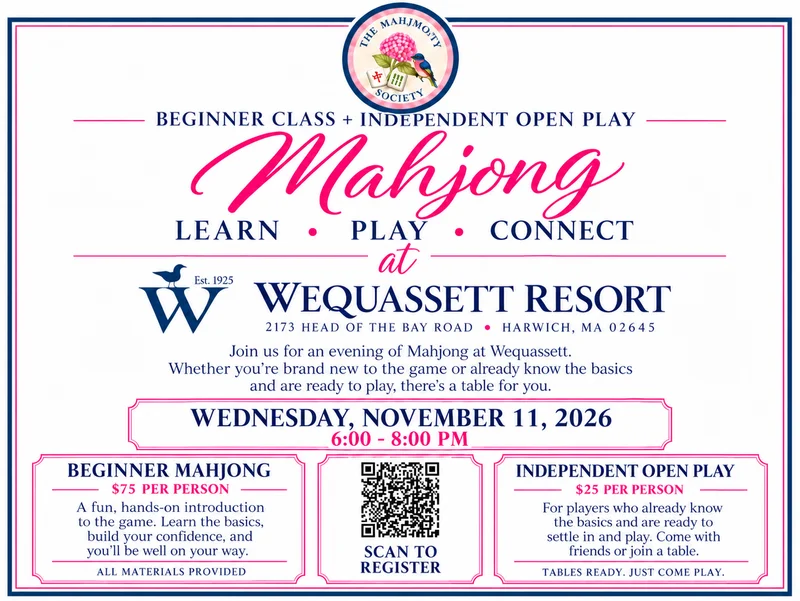 Mahjong at Wequasset: Beginner Mahj and Open Play