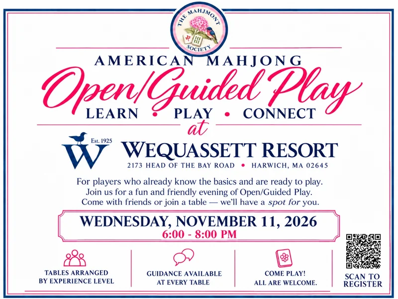 Mahjong at Wequasset: Open/Guided Play