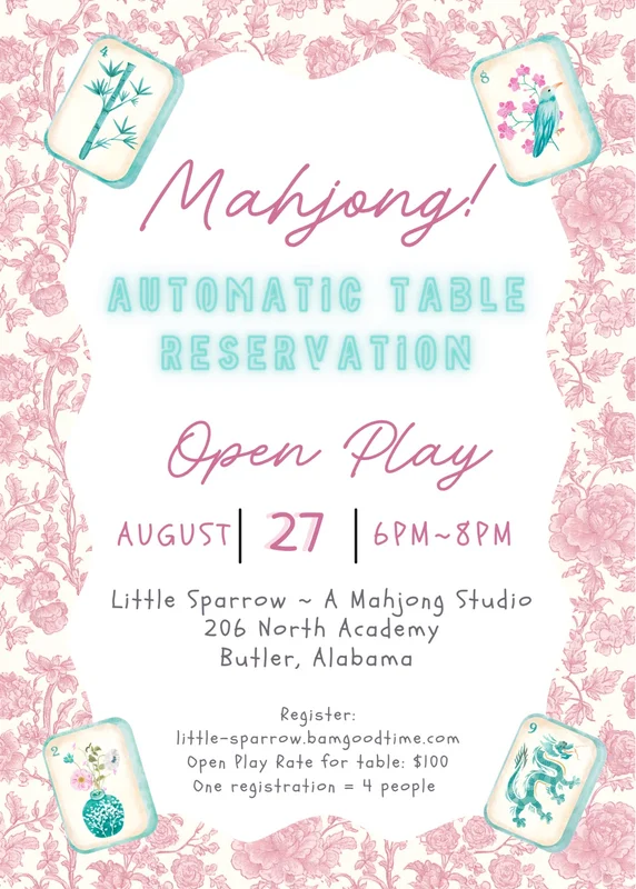 AUTOMATIC MAHJONG TABLE Open Play