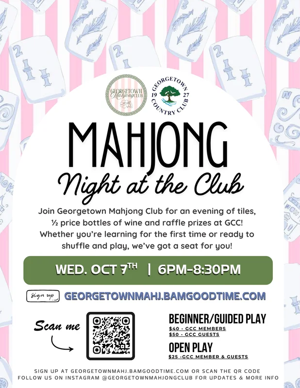 Open Play Mahjong Night at Georgetown Country Club