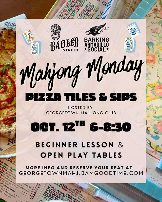 OPEN PLAY- Mahjong Monday at Bahler Street Pizza + Barking Armadillo Social 