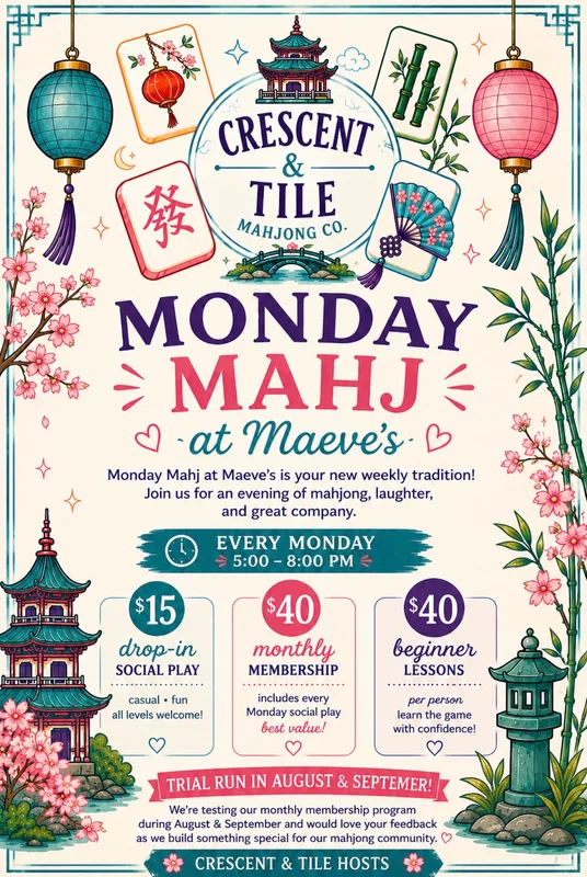 Beginner Mahjong Lesson - Maeve's Place Covington