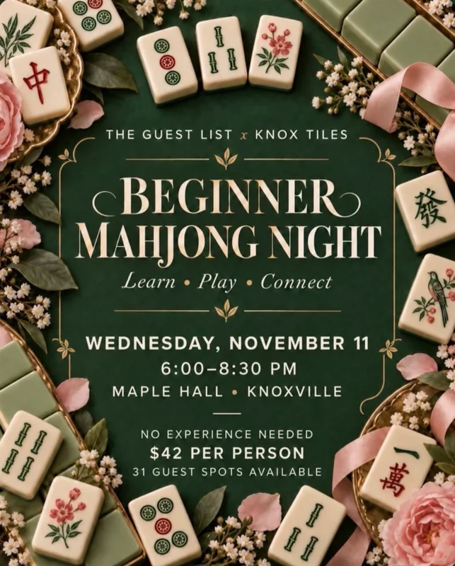 11/11 Learn to Play Mahjong at Maple Hall