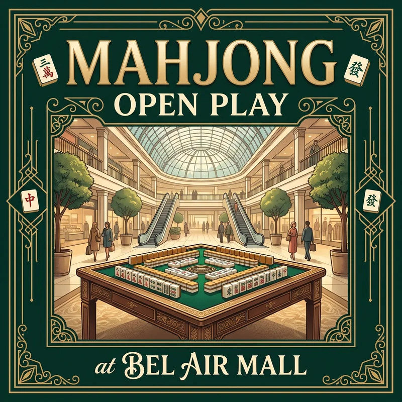 Mahjong Open Play - Bel Air Mall - Sat, Oct 17th from 9am-11am