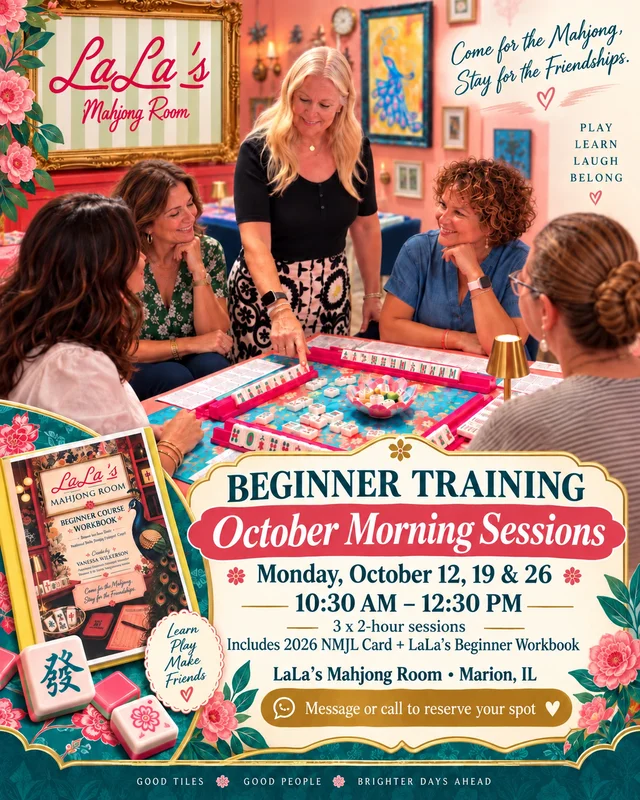 Monday Morning Beginner Mahjong Training at LaLa’s Mahjong Room - 10:30 am to 12:30 pm — Event #1