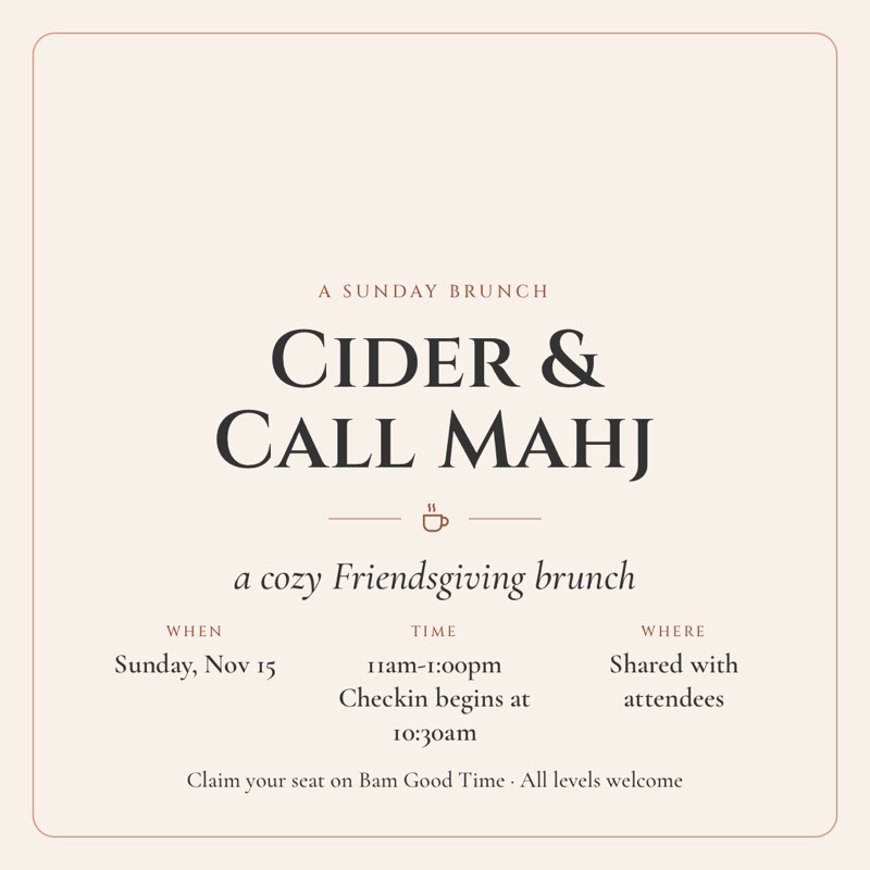 Cider & Call MAHJ! TMS #3